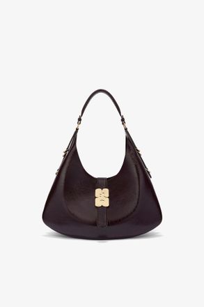 Ganni Brown Large Kat Bag Shine in