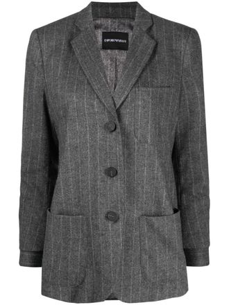 Emporio Armani Blazer met enkele rij knopen - Grijs