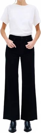 Slvrlake Denim Grace High Rise Wide Leg Jeans In Jet Black