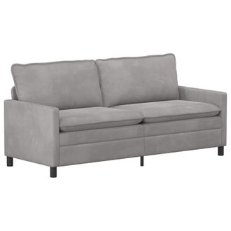 vidaXL Sof&aacute; Gris Claro 196 X 81 X 87,5 Cm Terciopelo Vidaxl
