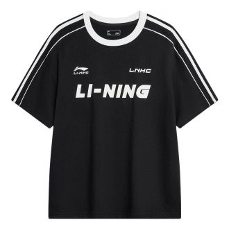 Li-Ning Graphic Soccer T-shirt Black White AHSU657-2