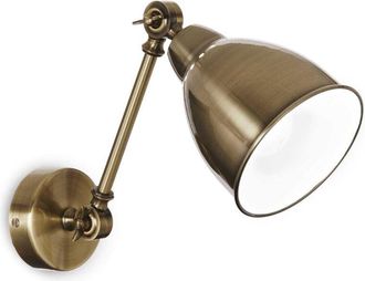 Ideal Lux Ideal Lux - Newton - Aplique De Pared Interior Ajustable 1 Luz Lat&oacute;n Antiguo, E27