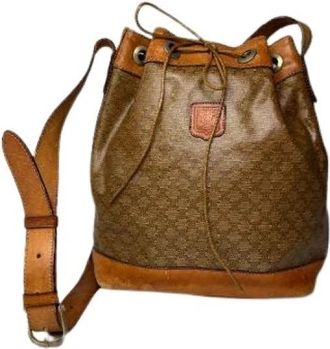 Celine Pre-owned Bucket Bags, female, Brown, Size: ONE SIZE Pre-owned Leather Bucket Bag