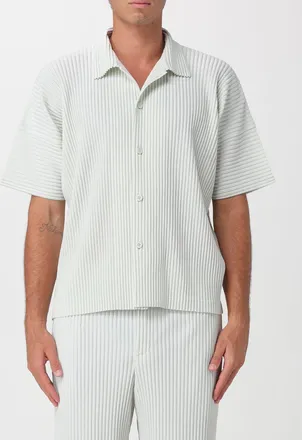 Homme Pliss&eacute; Issey Miyake Camicia bowling Homme Pliss&eacute; Issey Miyake in cr&ecirc;pe con maniche corte