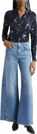 L'agence Beau Seamed High Waist Wide Leg Jeans In Kona
