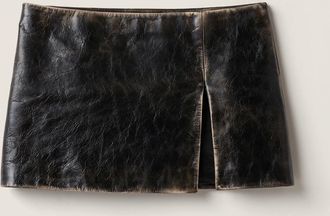 Miu Miu Leather miniskirt