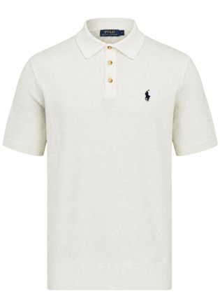 Polo Ralph Lauren Logo-embroidered Cotton-knit Polo Shirt - White - XL