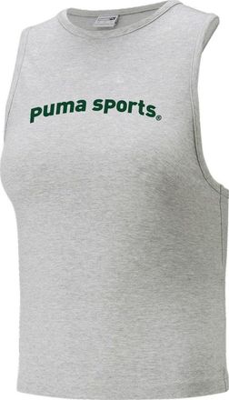 Puma (WMNS) PUMA Team Tank Top Logo Grey 622575-04