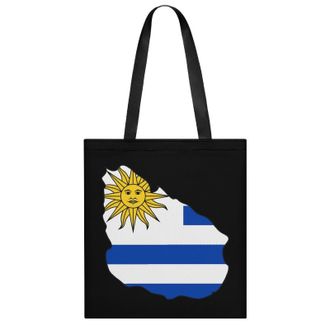 Generic Uruguay Flag Map Womens Tote Casual Shopping Bag Lightweight Shoulder Bags Hobos Handbag for Work Travel Daily 35x40cm