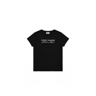 Freddy T-shirt Donna Regular in Jersey con Spacchi su Fondo