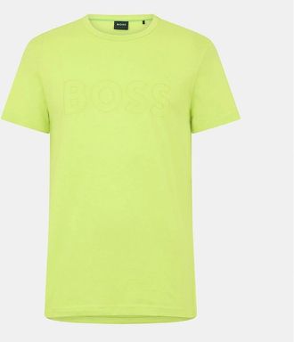 HUGO BOSS Mens Crew Neck Short Sleeve Regular Fit T-Shirt - Green - Size: 42