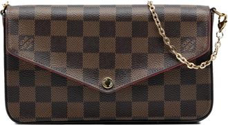Louis Vuitton 2020 Damier Ebene Pochette Felicie crossbody bag - Bruin