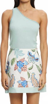 Kivari Tallulah One Shoulder Tank Top In Haze