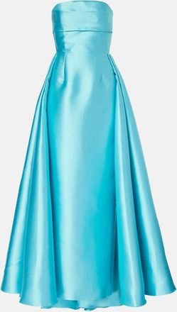 Solace London Abito lungo in twill di raso