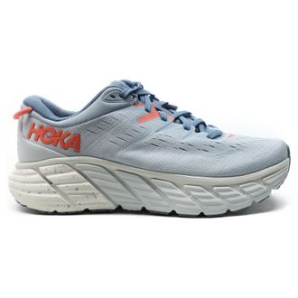 Hoka One One Hoka Gaviota 4 Textile Synthetic Womens Lace Up Trainers - Blue Fog Plein Air - Size:UK 4.5