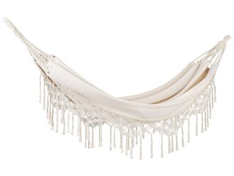 Beliani Hamaca algod&oacute;n beige