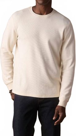 The Normal Brand Vintage Thermal Crew Top In Ivory