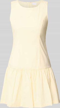 Jake*s Cocktailkleid mit Rundhalsausschnitt in Hellgelb, Gr&ouml;&szlig;e 32