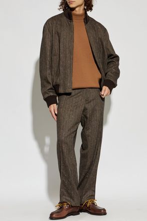 Dsquared2 Herringbone Pattern Jacket, Mens, Brown