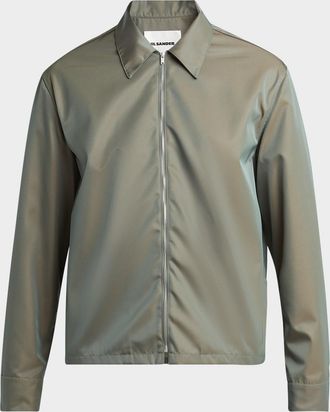 Jil Sander Men & apos;s Boxy-Fit Glaze Effect Shirt Jacket
