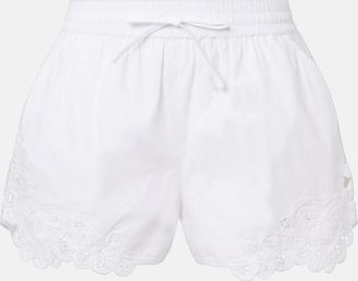 Veronica Beard Shorts Vivaldi de algod&oacute;n bordados