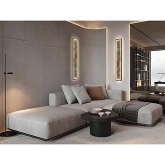 Schuller Aplique/plaf&oacute;n Stone Led Negro L100