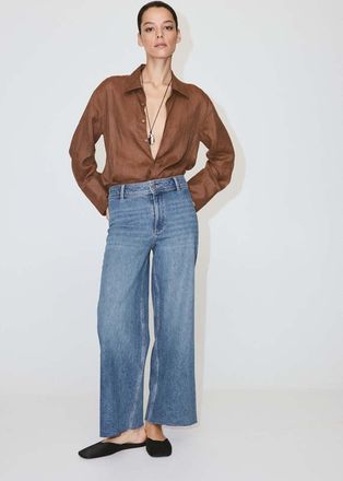 Mango Jeans Catherin culotte vita alta blu medio - Donna - 36 - MANGO