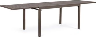Konte Design Mesa extensible de aluminio café 135x90 cm - 270x90 cm