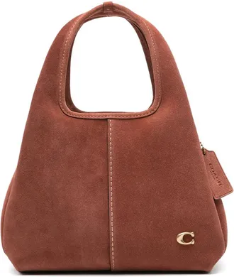 Coach Lana Logo-detail Suede Tote Bag