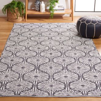 Safavieh Montauk Hand Made Area rug, Black / Ivory Contemporary Style Non-Shedding
