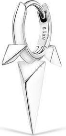 Maria Tash Faceted Triple Long Spike Hoop Earring in White Gold at Nordstrom, Size 6.5 Mm