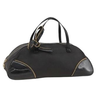 Dior Pre-owned Handbags, female, Black, Size: ONE SIZE Pre-owned Trotter Canvas Hand Bag