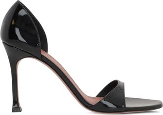 Amina Muaddi Sandali Agnese 95mm - Nero