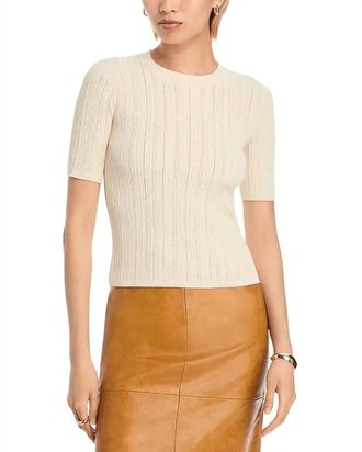 Rag & Bone Camryn Short Sleeve Tee In Turtle Dove