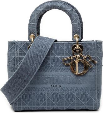 Dior Pre-owned Dior Medium Canvas Cannage Lady D Lite NZHVBR3JL088MOKZ