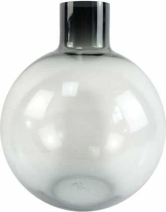 Leaf 40cm Grey Smoke Bottle Glass Vase