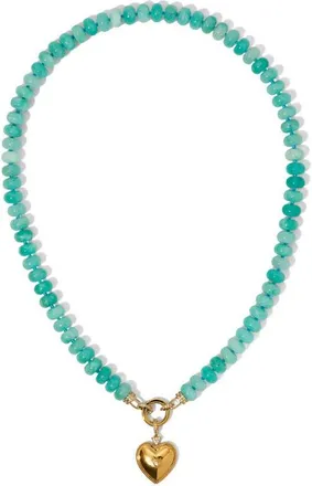 Nadri Beads of Paradise Amazonite Heart Pendant Necklace in Gold at Nordstrom