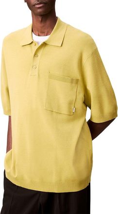 Calvin Klein Snowy Tech Knit Polo Sweater