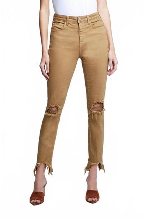L'agence High Line High Rise Skinny Destroyed Jeans In Sahara