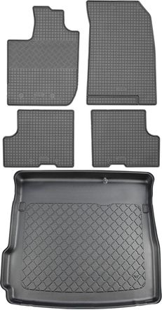 OEM Dacia Duster Ii Suv (5 Puertas) Desde 01.2018 Set - Alfombrillas De Goma Para Coche + Alfombrilla Para Maletero