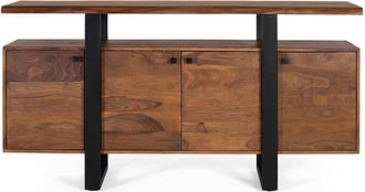 Giner&Colomer Aparador de 4 puertas en palisandro y patas de metal