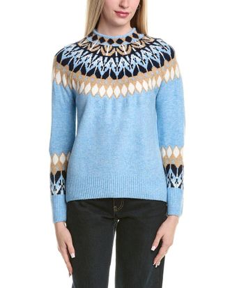 CeCe by Cynthia Steffe Cece Funnel Neck Fairisle Sweater