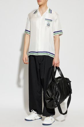 Casablanca Silk Shirt With Pocket, Mens, White