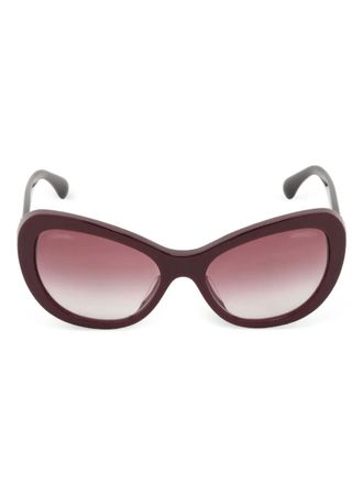 Chanel Occhiali da sole con placca logo anni 2000 - Rosso