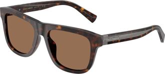Dolce & Gabbana Square Zonnebrillen - Heren - Zonnebrillen - Bruin - 55 MM - Accessoires
