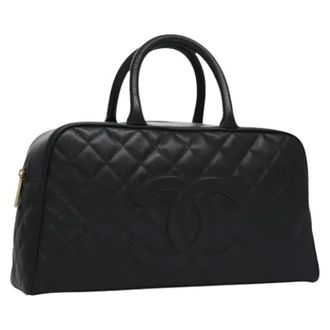 Chanel Pre-owned Vintage Handtas - Dames - Pre-owned - Zwart - Maat: ONE Size Leer