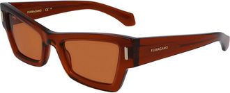 Ferragamo SF 2006S 232 Womens Sunglasses Brown Size 53
