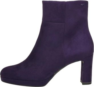 Tamaris Enkellaarsjes Hak - Dames - Laarzen met Hak - Paars - 39 EU - Schoenen