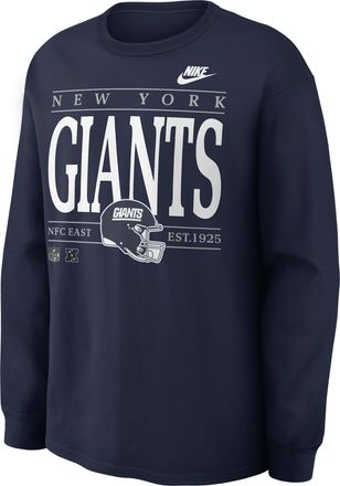 Nike New York Giants Rewind Max90 Nike Mens NFL Long-Sleeve T-Shirt in Blue | 04T941SQ8I-SD5