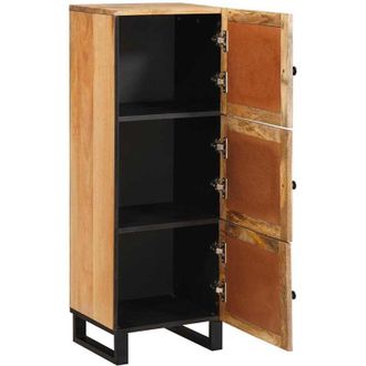 vidaXL Aparador Alto Marr&oacute;n 40 X 33 X 110 Cm Madera De Mango Maciza Vidaxl